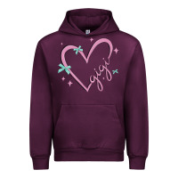 Mauve Wine gigi with heart and ribbons Urban Hoodie - MaliasSmallBusiness