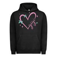Pigment Black gigi with heart and ribbons Urban Hoodie - MaliasSmallBusiness