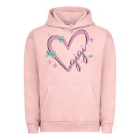 Pigment Salmon gigi with heart and ribbons Urban Hoodie - MaliasSmallBusiness