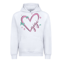 White gigi with heart and ribbons Urban Hoodie - MaliasSmallBusiness