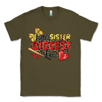 Army Green little sister biggest fan softball Classic Tee - Zillion Design Studio