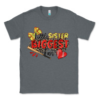 Charcoal Heather little sister biggest fan softball Classic Tee - Zillion Design Studio