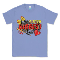 Colony Blue little sister biggest fan softball Classic Tee - Zillion Design Studio