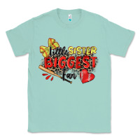 Seafoam little sister biggest fan softball Classic Tee - Zillion Design Studio