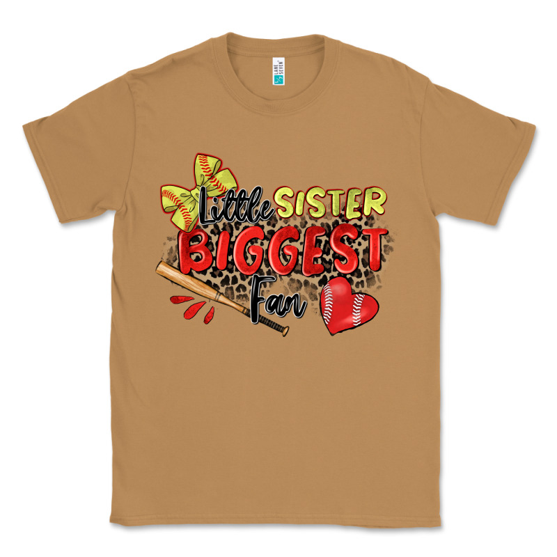 Little Sister Biggest Fan Softball Classic Tee by Zillion Design Studio | Teevron