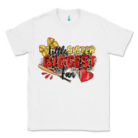 White little sister biggest fan softball Classic Tee - Zillion Design Studio