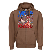 Chestnut American babe 4th july Zipper Hoodie - texasbilliewilder