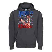 Smoke American babe 4th july Zipper Hoodie - texasbilliewilder