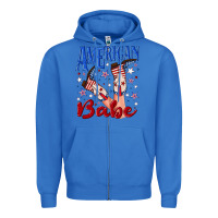 True Royal American babe 4th july Zipper Hoodie - texasbilliewilder