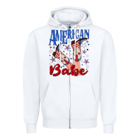 White American babe 4th july Zipper Hoodie - texasbilliewilder