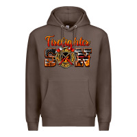 Coffee American Flag Firefighter Son Premium Hoodie - LillyAllenDesigns