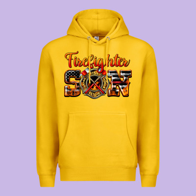 American Flag Firefighter Son Premium Hoodie Designed By Lillyallendesigns