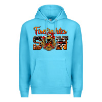 Ocean Blue American Flag Firefighter Son Premium Hoodie - LillyAllenDesigns