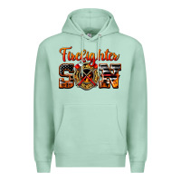 Seafoam American Flag Firefighter Son Premium Hoodie - LillyAllenDesigns