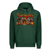 Sports Green American Flag Firefighter Son Premium Hoodie - LillyAllenDesigns