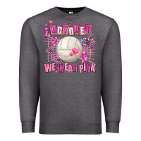 Charcoal Heather in october we wear pink volleyball Premium Sweatshirt - AdoDesignShop