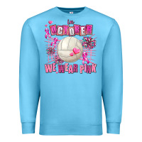 Ocean Blue in october we wear pink volleyball Premium Sweatshirt - AdoDesignShop