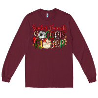 Burgundy santas favorite soccer player Long Sleeve Tee - MaliasSmallBusiness