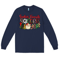 Navy santas favorite soccer player Long Sleeve Tee - MaliasSmallBusiness