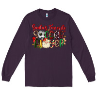 Plum santas favorite soccer player Long Sleeve Tee - MaliasSmallBusiness