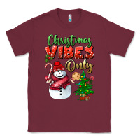Burgundy christmas vibes only Classic Tee - BundleAndBundleShop