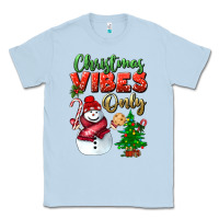 Dusty Blue christmas vibes only Classic Tee - BundleAndBundleShop