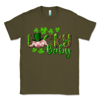 Army Green Lucky Baby With Pig Classic Tee - RanaPortraitStore
