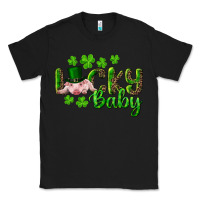 Black Lucky Baby With Pig Classic Tee - RanaPortraitStore