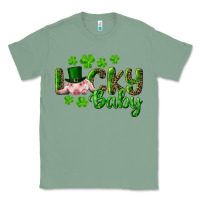 Sage Lucky Baby With Pig Classic Tee - RanaPortraitStore