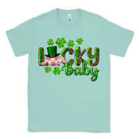 Seafoam Lucky Baby With Pig Classic Tee - RanaPortraitStore