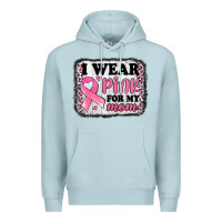Blue Mist i wear pink for my mom breast cancer awareness Premium Hoodie - Jasminsmagicworld