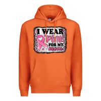 Carrot i wear pink for my mom breast cancer awareness Premium Hoodie - Jasminsmagicworld