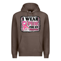 Coffee i wear pink for my mom breast cancer awareness Premium Hoodie - Jasminsmagicworld