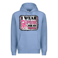 Colony Blue i wear pink for my mom breast cancer awareness Premium Hoodie - Jasminsmagicworld