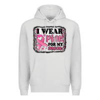 Dove Grey i wear pink for my mom breast cancer awareness Premium Hoodie - Jasminsmagicworld