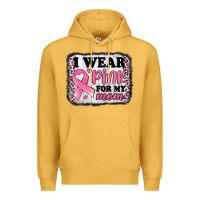 Mustard i wear pink for my mom breast cancer awareness Premium Hoodie - Jasminsmagicworld