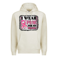 Oatmeal Heather i wear pink for my mom breast cancer awareness Premium Hoodie - Jasminsmagicworld