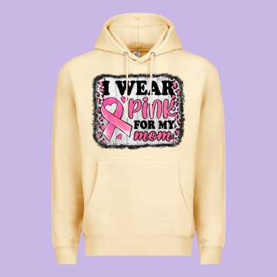 I Wear Pink For My Mom Breast Cancer Awareness Premium Hoodie Designed By Jasminsmagicworld