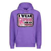 Purple i wear pink for my mom breast cancer awareness Premium Hoodie - Jasminsmagicworld