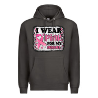 Smoke i wear pink for my mom breast cancer awareness Premium Hoodie - Jasminsmagicworld