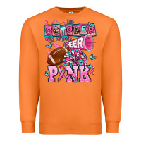 Carrot in october we wear cheer pink football Premium Sweatshirt - AdoDesignShop