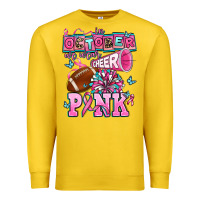Lemon in october we wear cheer pink football Premium Sweatshirt - AdoDesignShop