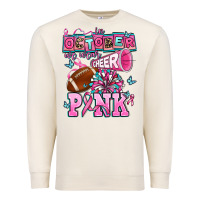 Sandshell in october we wear cheer pink football Premium Sweatshirt - AdoDesignShop