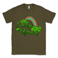 Army Green Lucky charm rainbow and shamrocks Classic Tee - RanaPortraitStore