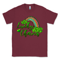 Burgundy Lucky charm rainbow and shamrocks Classic Tee - RanaPortraitStore