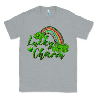 Heather Grey Lucky charm rainbow and shamrocks Classic Tee - RanaPortraitStore