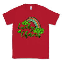 Red Lucky charm rainbow and shamrocks Classic Tee - RanaPortraitStore