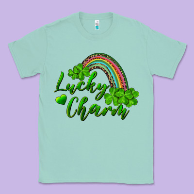 Lucky Charm Rainbow And Shamrocks Classic Tee Designed By Ranaportraitstore