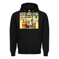 Black bus driver coffee cups Zipper Hoodie - Zillion Design Studio