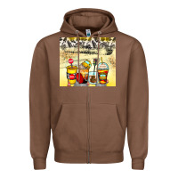Chestnut bus driver coffee cups Zipper Hoodie - Zillion Design Studio
